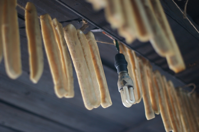 In Nepal, cheese dries like laundry on a line