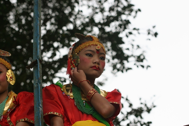 Dancer ready to go on stage in Darjeeling