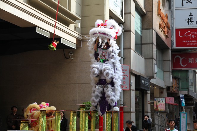 The lion’s dance in the Chinese New Year festivities