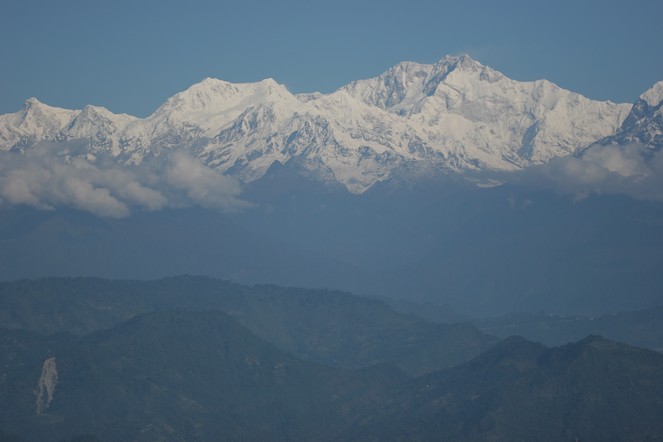 View of the Kanchenjunga range