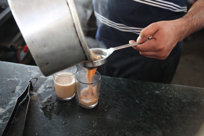 Spiced tea along Indian roadsides