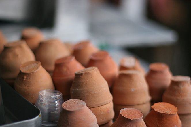 Unfired clay cups of Kolkata Unfired clay cups of Kolkata