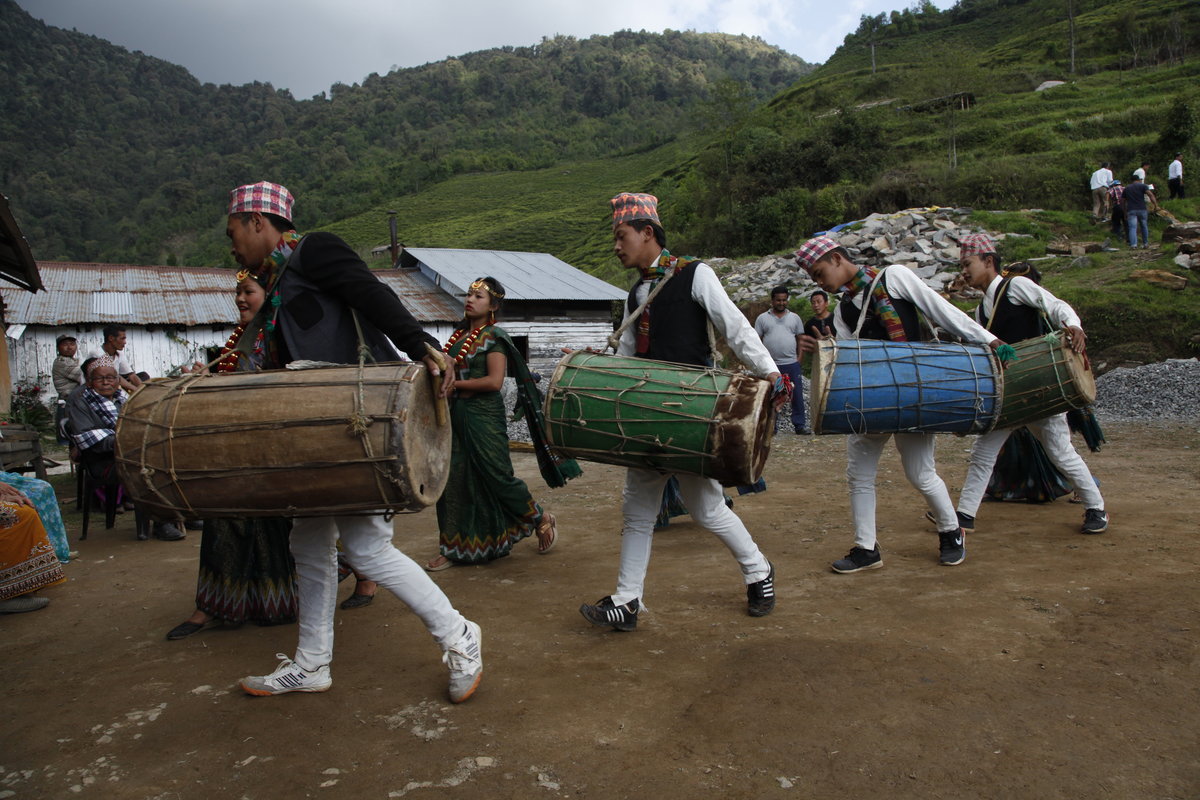 A musical reception in the Himalayas