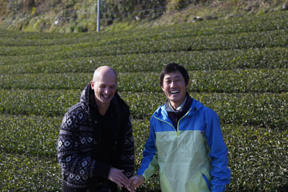 In Japan, organic farmers, father and son